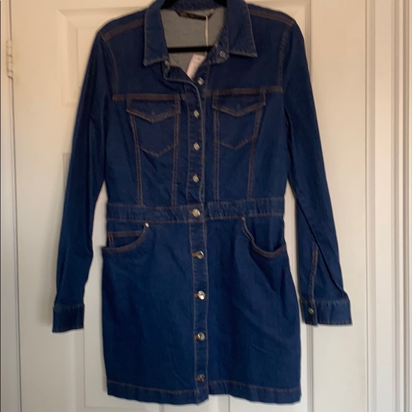 Zara Trafaluc Denim Dress - Picture 2 of 5